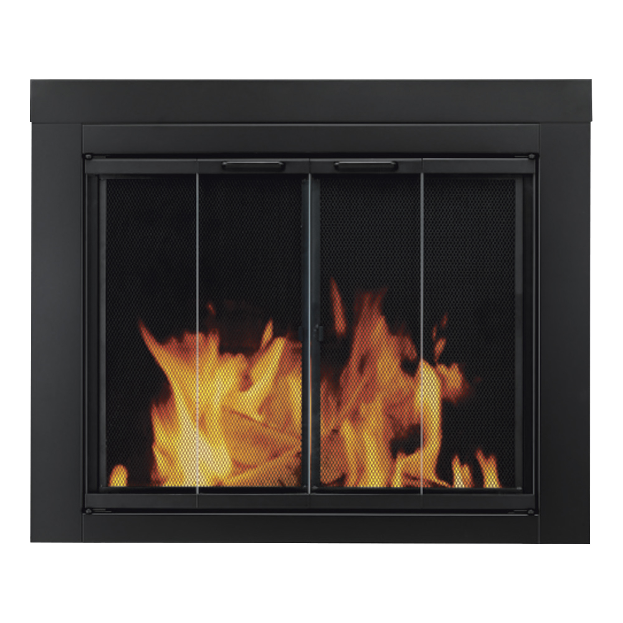 Pleasant Hearth Ascot Fireplace Glass Door, For Masonry Fireplaces, Medium, Black, Model# AT-1001